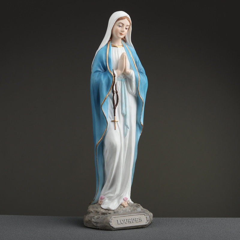 Figurine en polyrésine Notre Dame de Lourdes de 6,1 pouces de hauteur