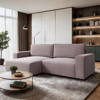 3 Seater Corduroy Corner Sofa 