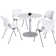 Mode Round Breakroom Table Set With 4 Kool Stacking Chairs