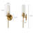 Wallchiere Crackled Glass Armed Sconce