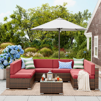 Angeli 8-Person Furniture Sets with Coffee Table, 1 Waterproof Covers