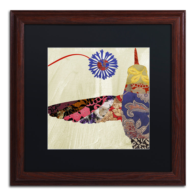 «Hummingbird Brocade I» par Jadaya, impression encadrée, Noir, H 16 po x l 16 po x P 0,5 po