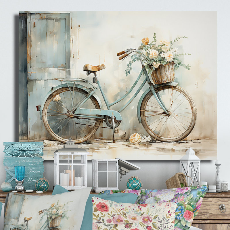 Vélo, pédalage tranquille en V - transport, art mural en métal, salon, H 12 po x l 20 po