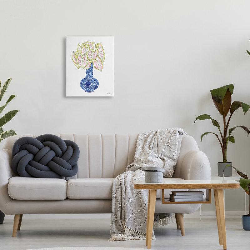 Vase à col haut chinois en gingembre, californien, giclée, art texturé par Stellar Design Studio, H 16 po x l 20 po