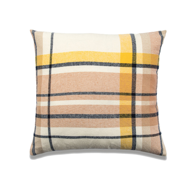 Checkered Throw Pillow, Down Blend