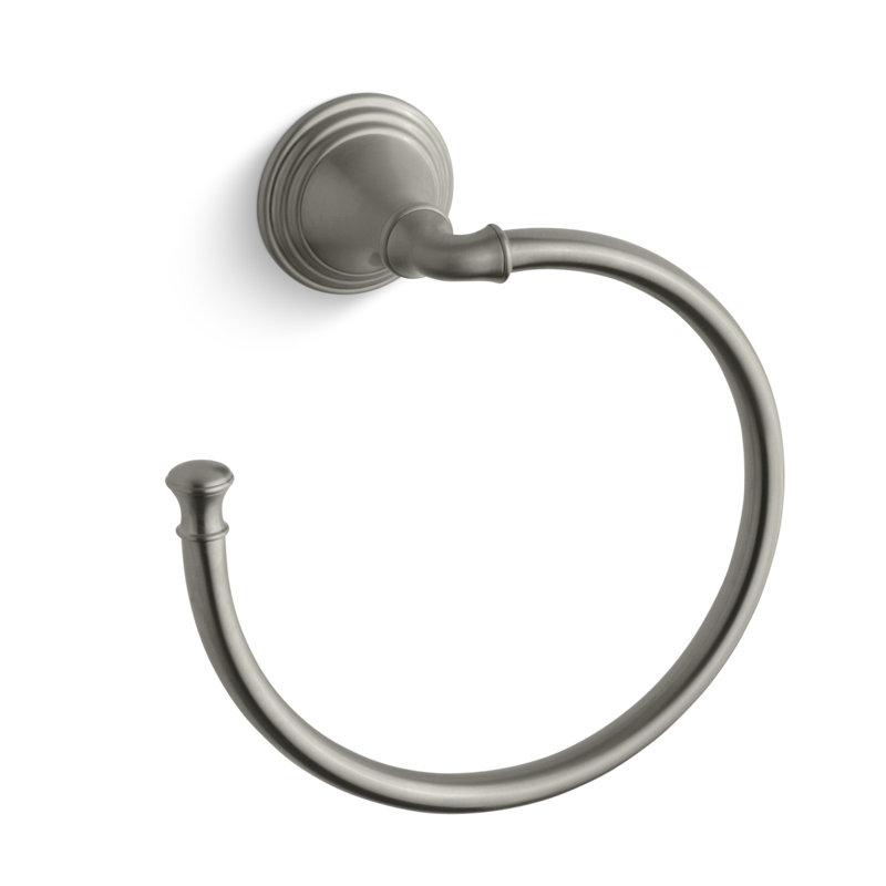 Devonshire Wall Mounted Towel Ring, Polished Chrome w/ Vibrant Polished Brass Accents