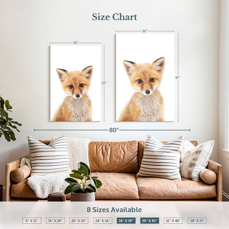 Brampt Baby Fox, 39" H x 26" W