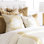 Ensemble de housse de couette Luxe / doré / blanc