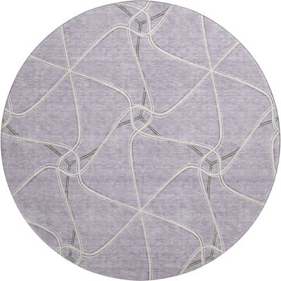 Premium Machine Washable Prisco Lavender Rug