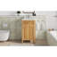 Meuble-lavabo en bois de 20 po avec lavabo, pieds en bois massif, tablette réglable, tiroir inclinable, poignées en bois, armoire autoportante moderne pour petite salle de bain