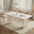 Modern White Dining Table, 70.9 x 29.5 x 35.4 inches | 100% Melamine Coated Particle Board, Thickness: 1.0 inches | Stylish Solid Color Design, Durable with 154.3 lbs Capacity | Perfect for Contemporary Dining Rooms-1467801454