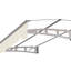 Auvent de porte de fenêtre en polycarbonate de 0,137 pouce / 3,5 mm d'épaisseur pratiquement en cristal avec cantonnière en polyester pour maison en bois. (Auvent)