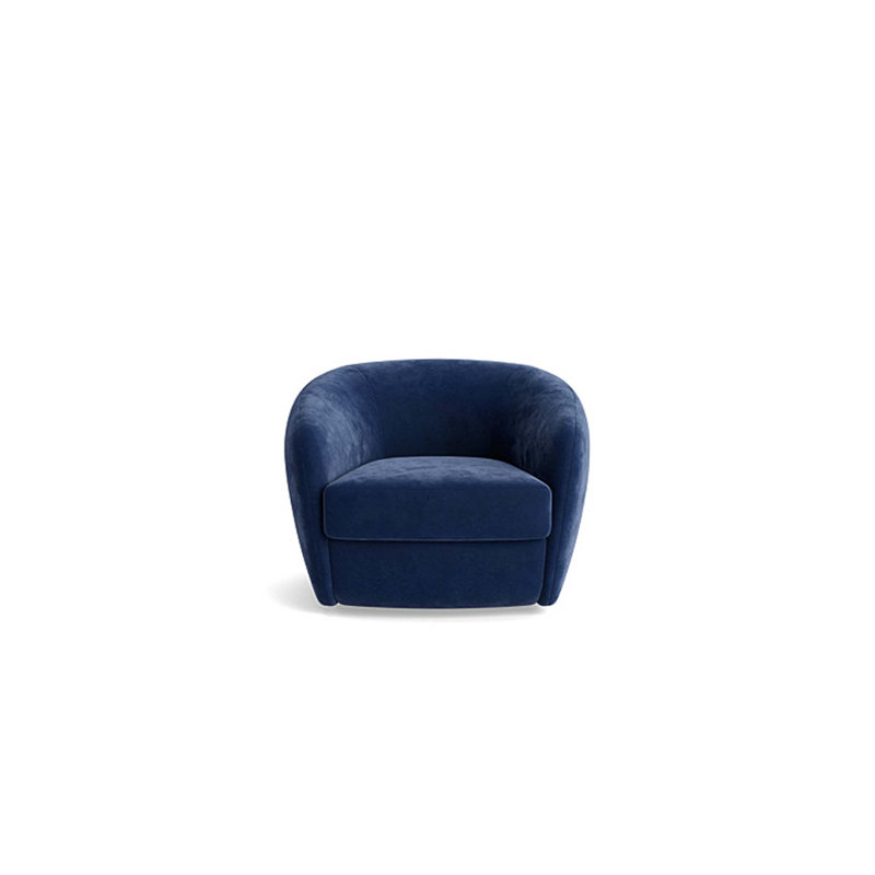 Elaine Swivel Chair, Performance Weave - Navy