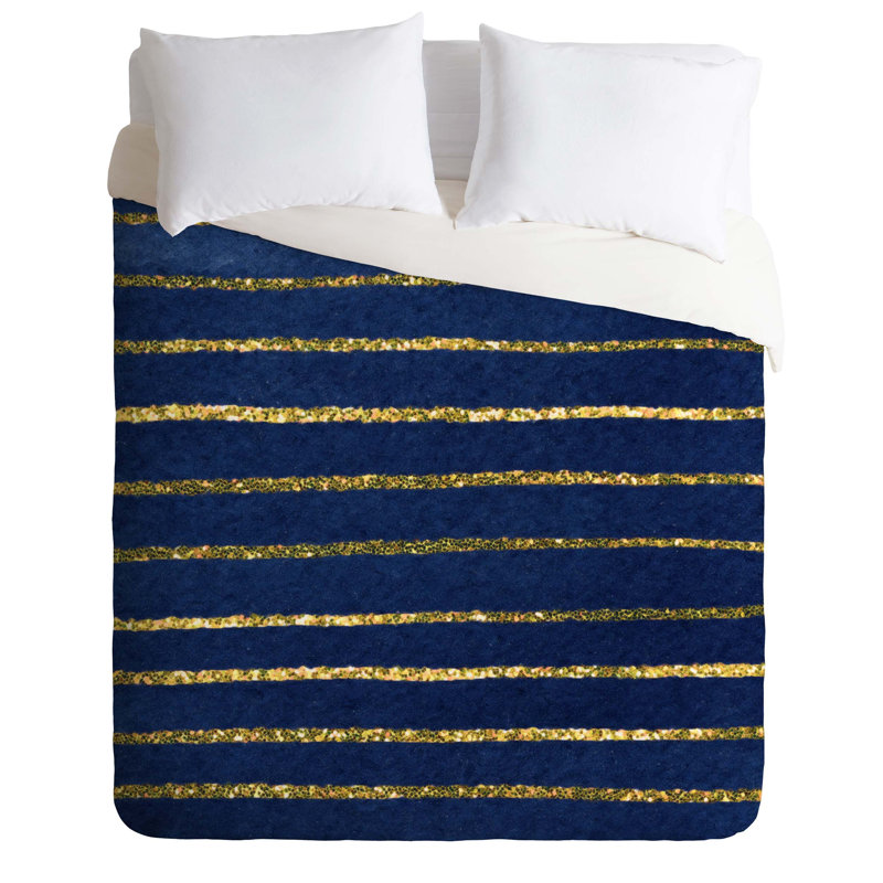 Social Proper Polyester Striped Duvet Cover, Twin/Twin XL Duvet Cover + 1 Standard Sham