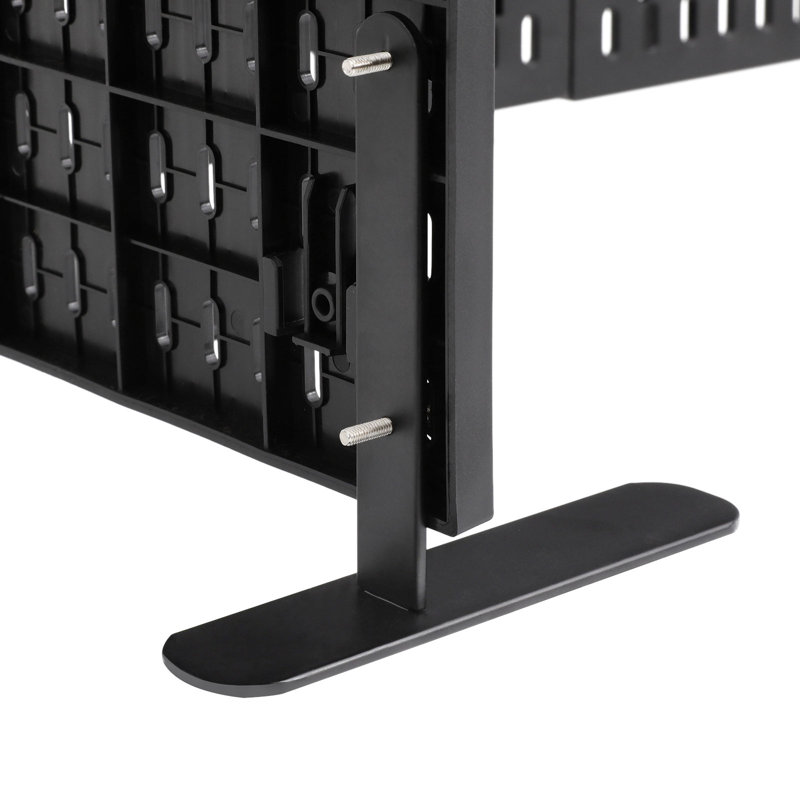Panneaux de séparation de bureau, séparateur de bureau, panneau perforé d'organisation de table, 23.6", Noir
