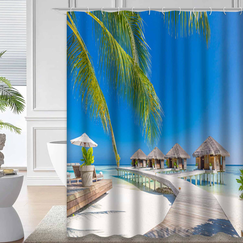 Rideau de douche Luxury Beach Travel, L 72 po x l 84 po