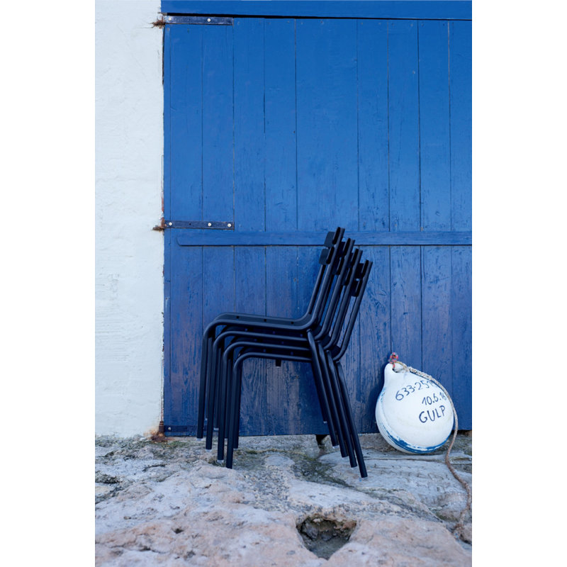 Luxembourg Outdoor Dining Side Chair, Deep Blue, 2