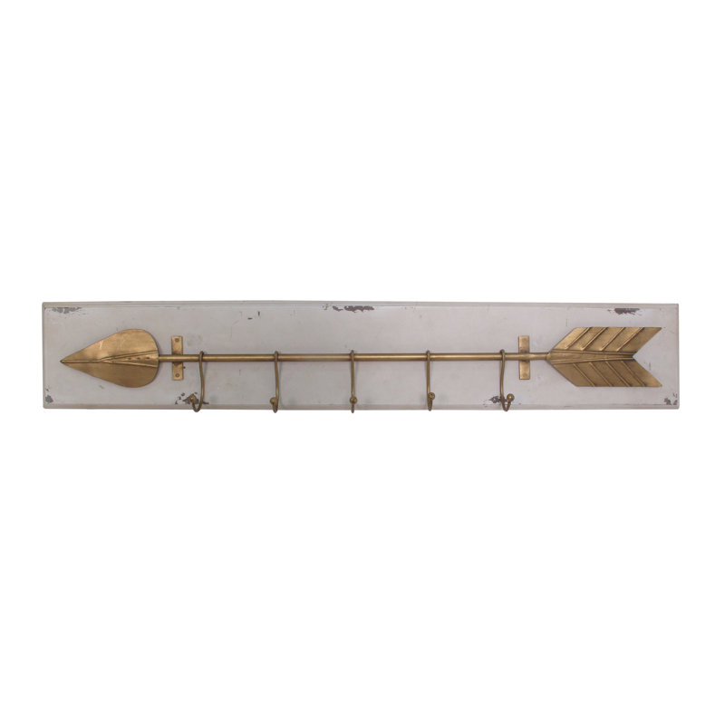 Dodington Wall 5 - Hook Wall Mounted Coat Rack, White