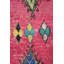 Tapis de couloir rose en laine de conception unique 4 pi 6 po x 10 pi 8 po Moroccan Rugs