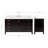 Cambridge 60.25'' Single Bathroom Vanity with Carrara Quartz Top-506326634