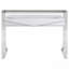 Bureau d'écriture blanc brillant, 2 tiroirs
