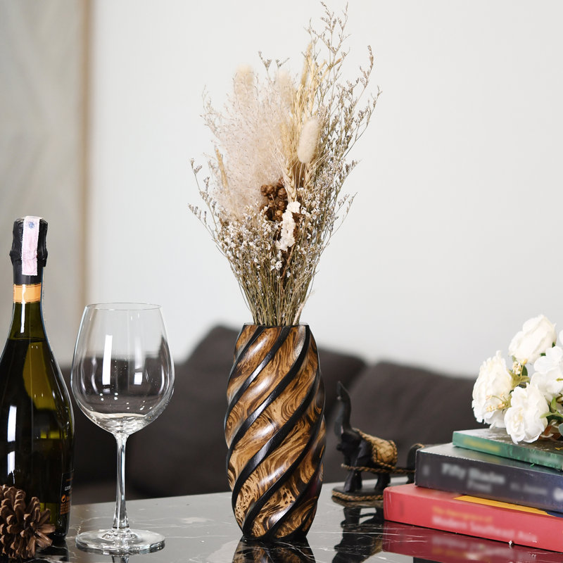 Avabella Handmade Wood Table Vase