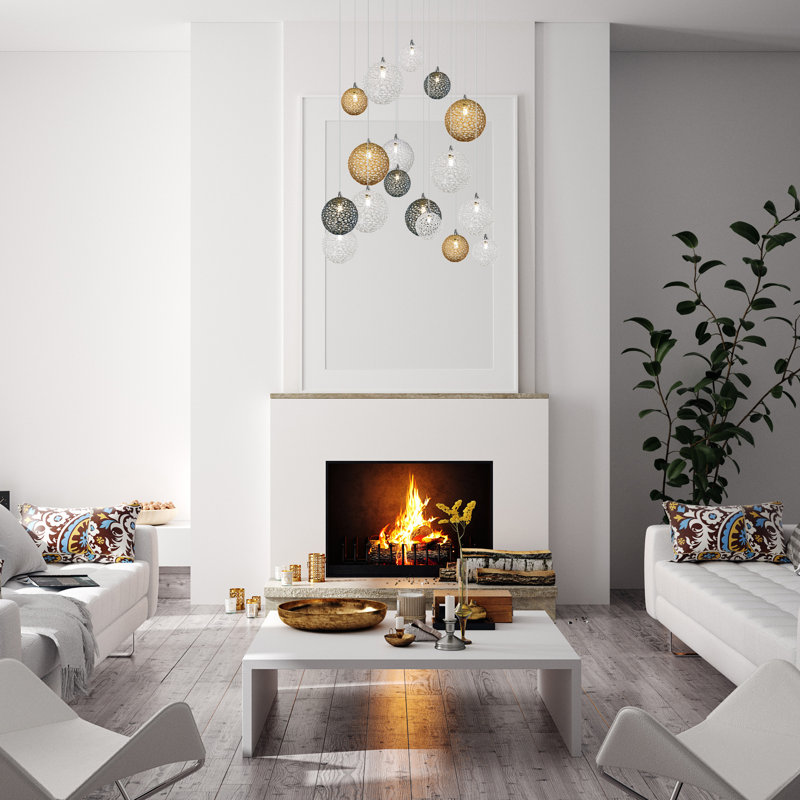 Napa 17 - Light Pendant, White, 72" H x 36" W x 16" D