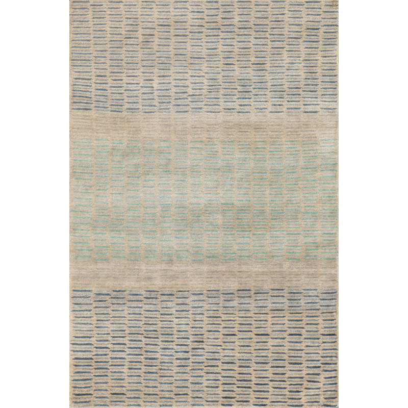 Mica Abstract Area Rug in Deep Sea/Gray/Aqua, Rectangle 12' x 16'