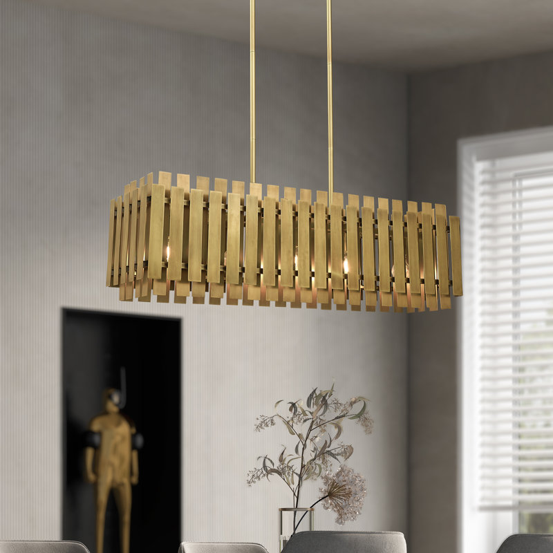 Greenwich 5 - Light Dimmable Square / Rectangle Chandelier