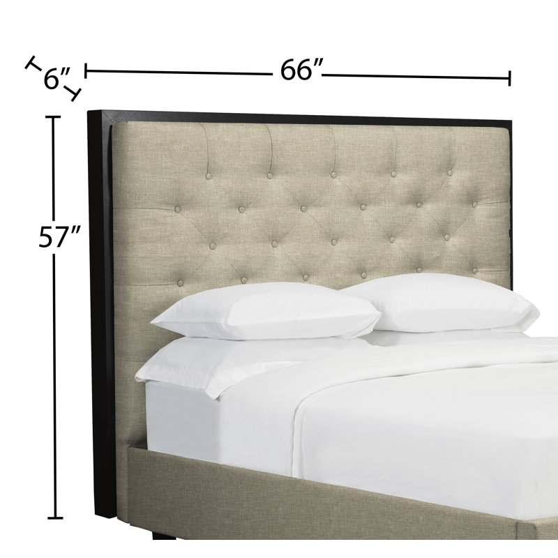 Tête de lit à panneau rembourré Winfield, Beige, Grand