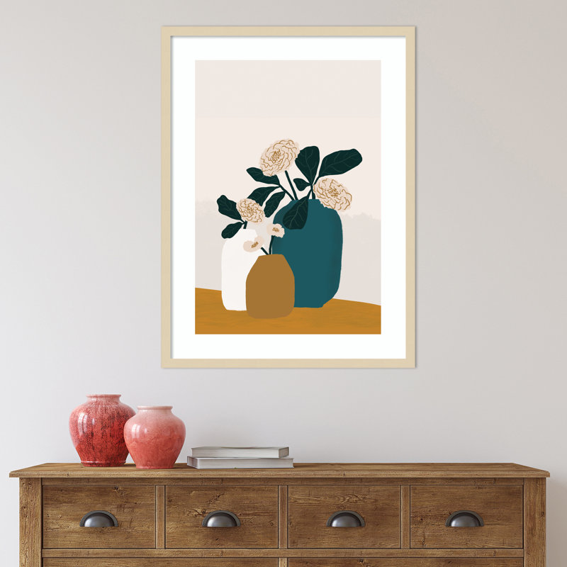 «Stillness» par Oris Eddu, reproduction d'art encadrée, Encadrement brun, H 33 po x l 25 po
