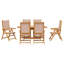 6 - Person Wood Patio Dining Set with Round Table