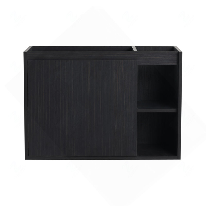 Meuble-lavabo mural 28 po avec lavabo en céramique blanche et porte à fermeture en douceur 28 po