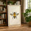 Detailed Bee Study Botanical - Wrapped Canvas-1336757231-1336757224