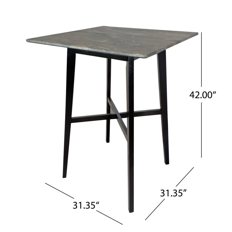Chesterville Bar Height 42" Dining Table, Paladina/Black