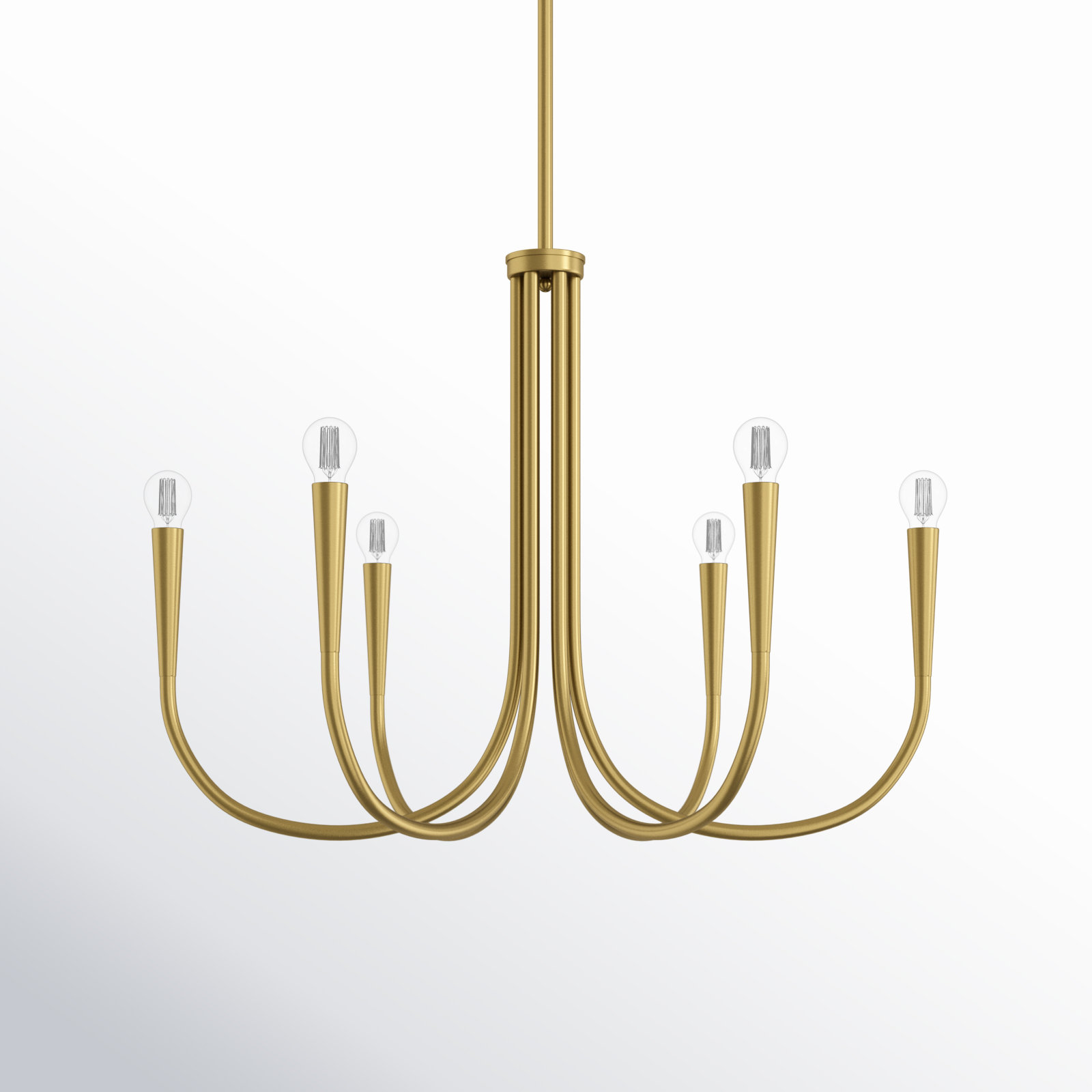 Catalena 6 - Light Dimmable Classic/Traditional Chandelier, Brass, 23" H x 30" W x 30" D