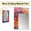 Jaune, orange, art galactique - miroir mural Comets Unique, miroir moderne, impression d'art en métal-1813824901
