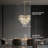 7-light gold round dimmable transparent crystal Chandeliers