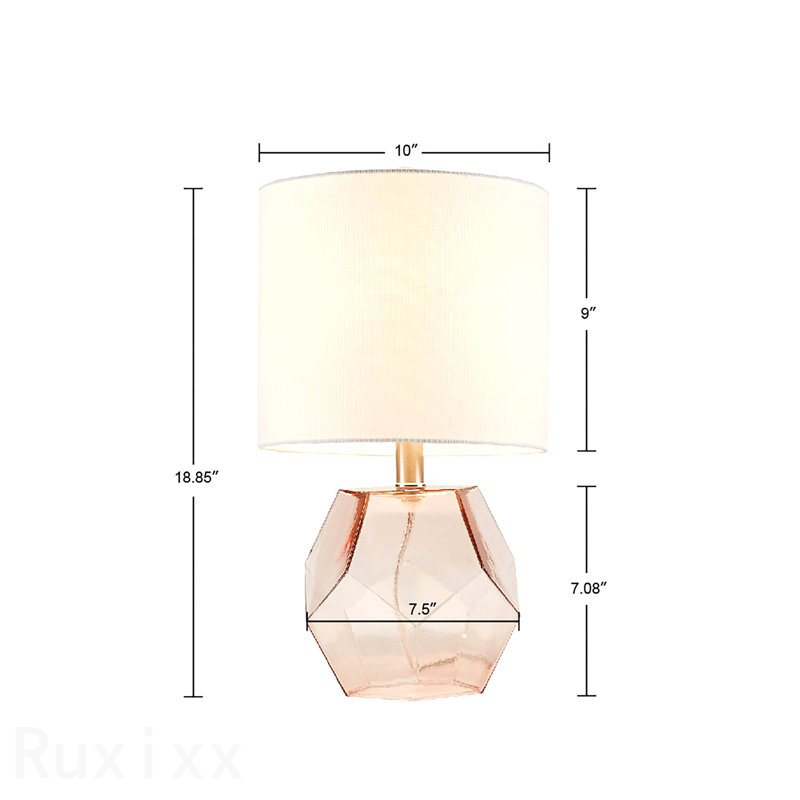 Lampe de table géométrique en verre