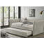 Lit de jour simple de style transitionnel 1pc avec salon à accoudoirs évasés avec couchette et fini gris-325299325