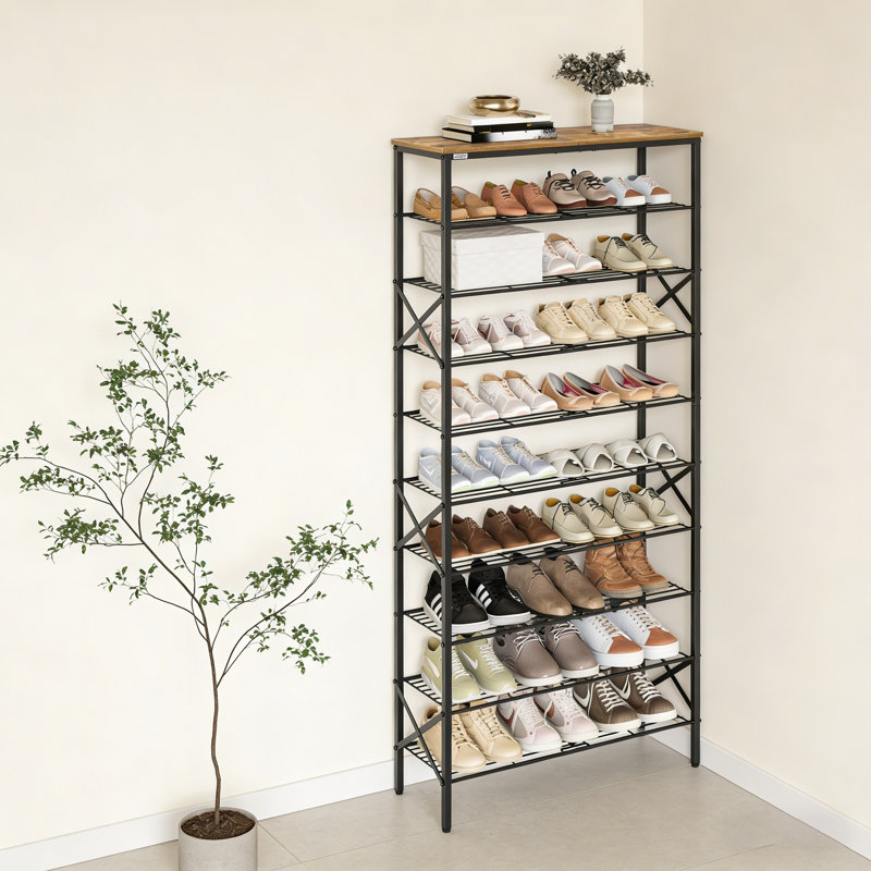 Range-chaussures de grande capacité de style industriel