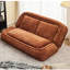 Lit double pour chien paresseux en chenille orange 2 places pour se détendre avec un verre-1092517991