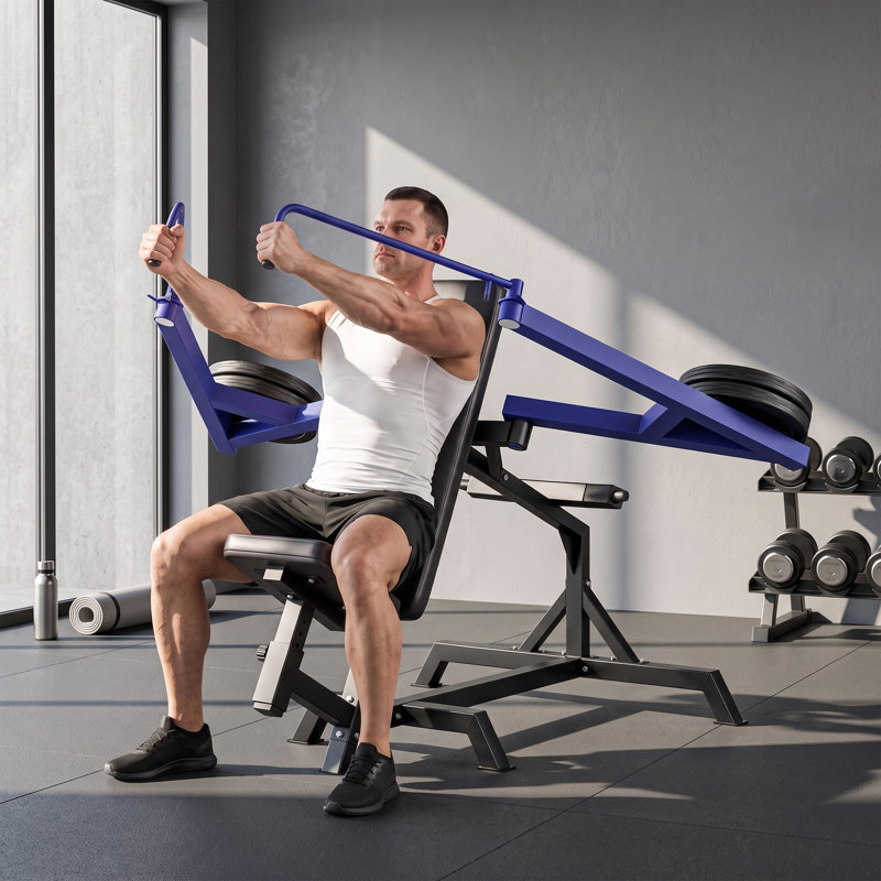 Seated Chest Press Machine, Chest Fly and Reverse Delt Machine with Adjustable Lever Arms, 660 lb Capacity, Adjustable Padded Seat, Padded Backrest, Upper Body Workout Equipment for Home Gym