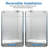 61"-66" W x 72" H Single Sliding Frameless Shower Door in Brushed Nickel with 1/4" (6mm) Clear Tempered Glass-121553072