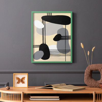 «Interconnected Shapes II», reproduction encadrée - bois massif