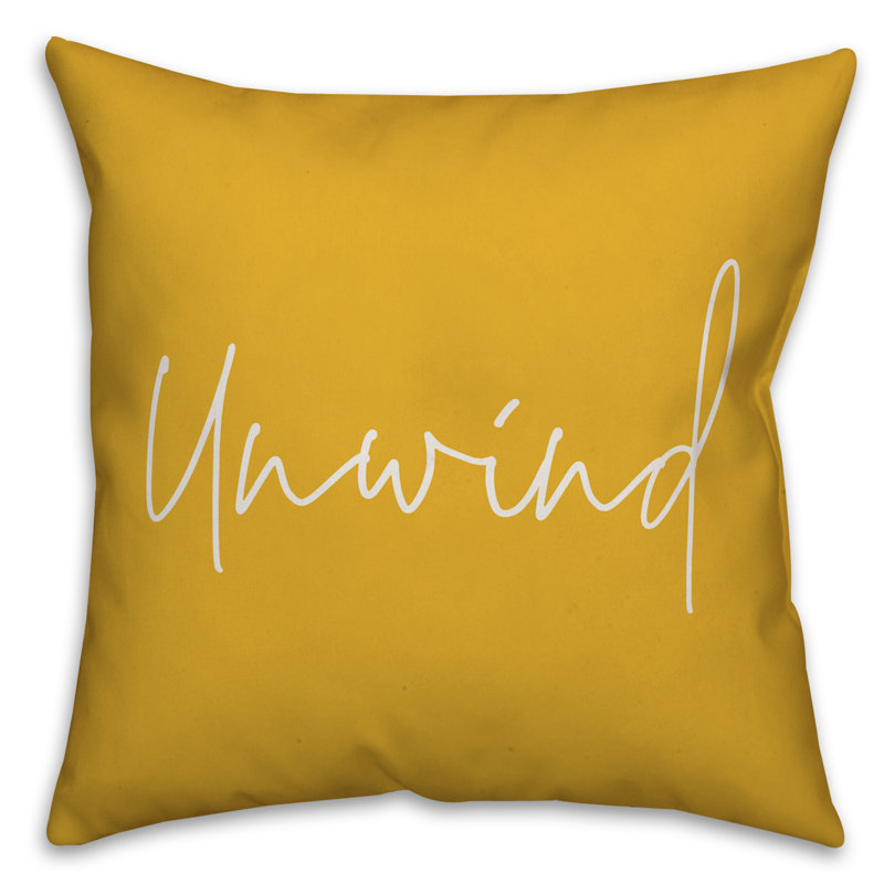 Outdoor Throw Pillow, 20" x 20", Yellow