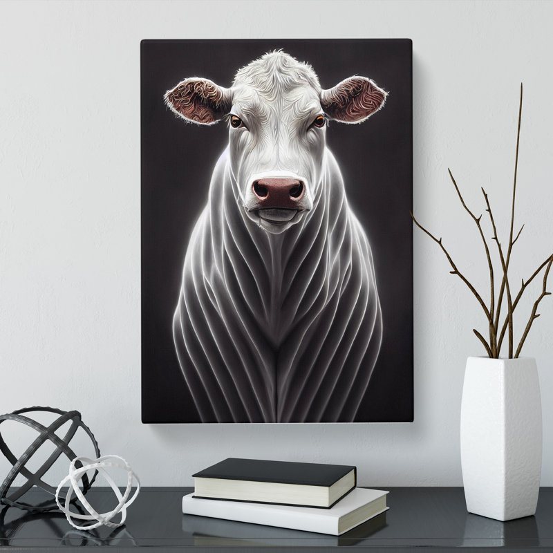 Cow Futuristic - Wrapped Canvas, 50cm H x 35cm W x 3cm D