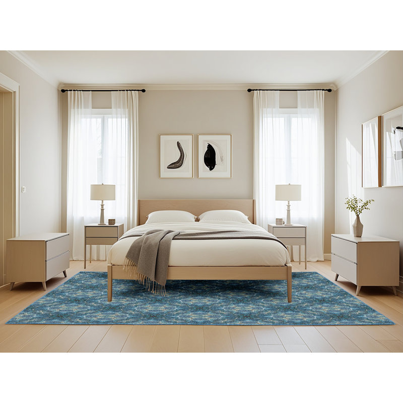Plotkin Wool Geometric Indoor Rug, Rectangle 5' x 8'