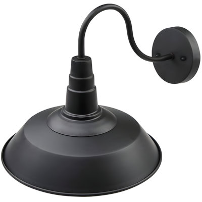 Black Gooseneck Wall Sconces For Farmhouse And Industrial Style Indoor Lighting