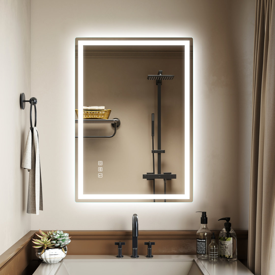 Casten Sleek LED Bathroom mirror with Bluetooth, Dimming, 3 color temperature, Anti-fog Wall mirror